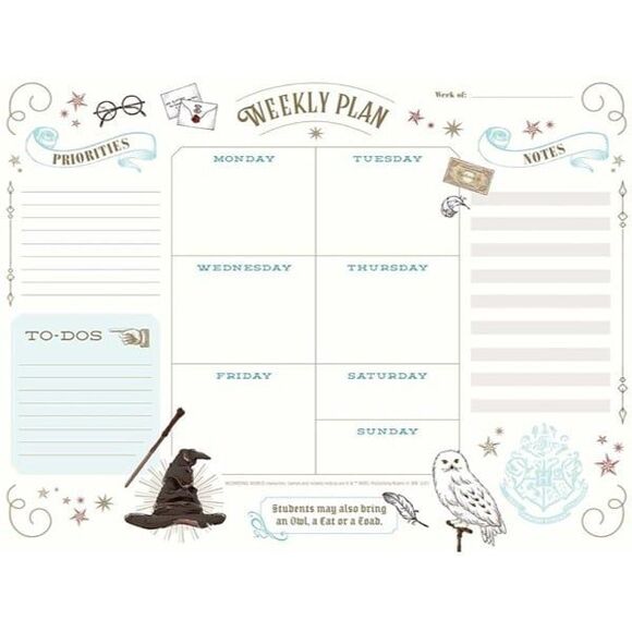 Harry Potter Undated Weekly Planner Notepad - Picture 1 of 11